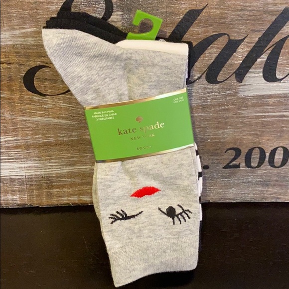Kate Spade Wink Face Trouser Socks